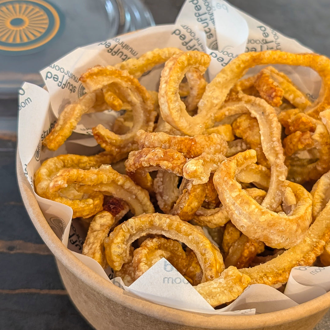 Home Made Pork Scratchings with Smoked Chilli Apple Sauce